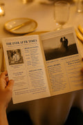 Elegant Muslim Wedding Newspaper Program: Editable Canva Template (Digital Download)