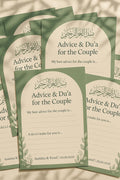 Sage Green Wedding Advice Cards: Botanical Arch Nikah Decor