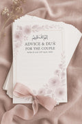 Floral Islamic Wedding Advice Card: Custom Nikkah Guest Keepsake
