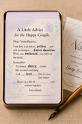 Watercolor Wedding Advice Cards: Fill-in-the-Blank Guest Activity