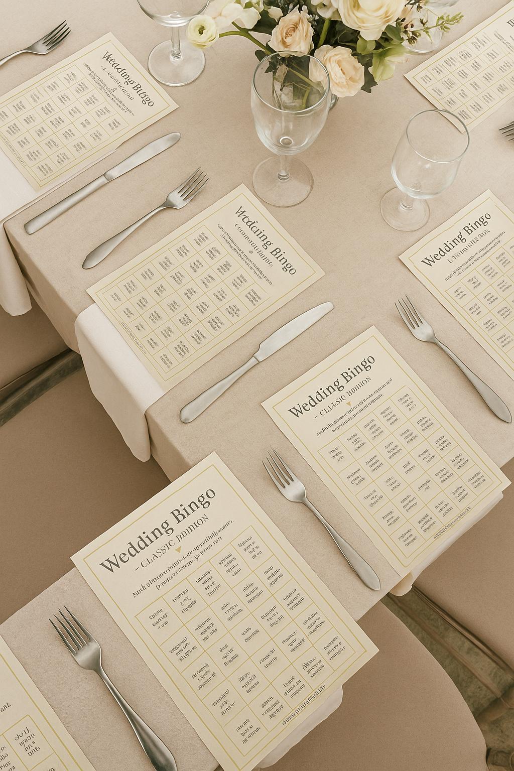 Elegant Wedding Bingo Game: Reception Icebreaker (Printable or Printed Bundle)