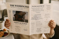 Wedding Newspaper Program Template | Muslim Nikkah Itinerary & Games | Editable Canva | Modern 3-Page Wedding Keepsake