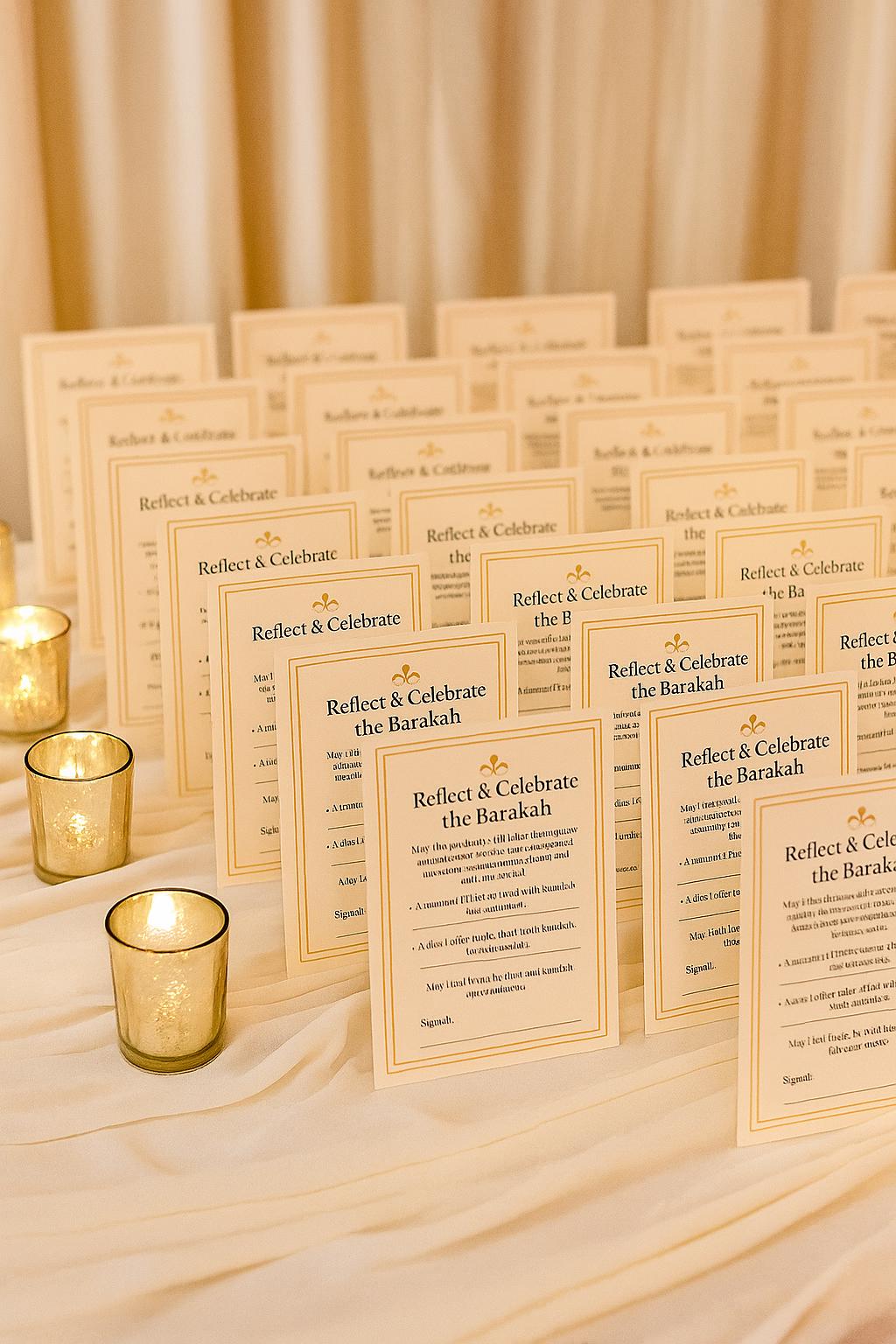 Islamic Wedding Barakah Cards | Dua Guest Notes