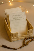 Sage Green Islamic Wedding Advice Card: Minimalist Nikkah Favor