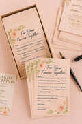 Blush Wedding Guest Advice Cards – Fill-in-the-Blank Game for Bridal Showers | Romantic Keepsake for Couples