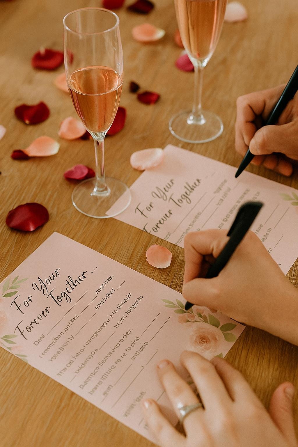 Blush Wedding Guest Advice Cards – Fill-in-the-Blank Game for Bridal Showers | Romantic Keepsake for Couples