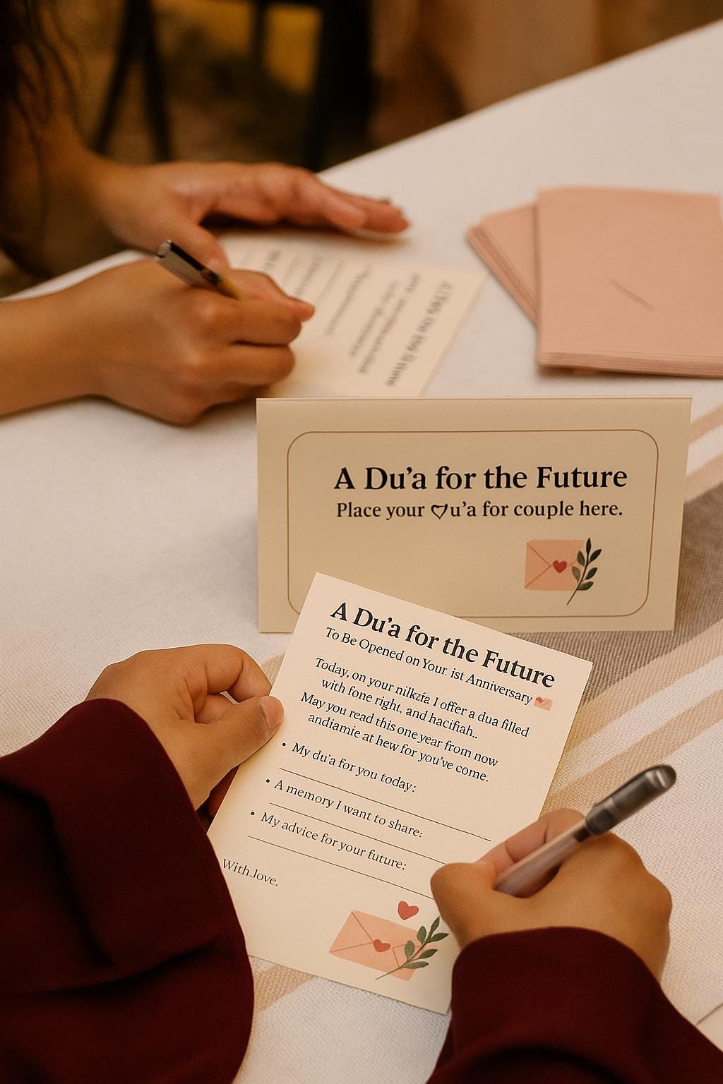 Islamic Wedding Time Capsule Cards: Nikah Anniversary Du'a Guest Book Alternative