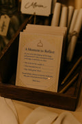 Mocha Gold Islamic Wedding Reflection Cards: Dua & Barakah