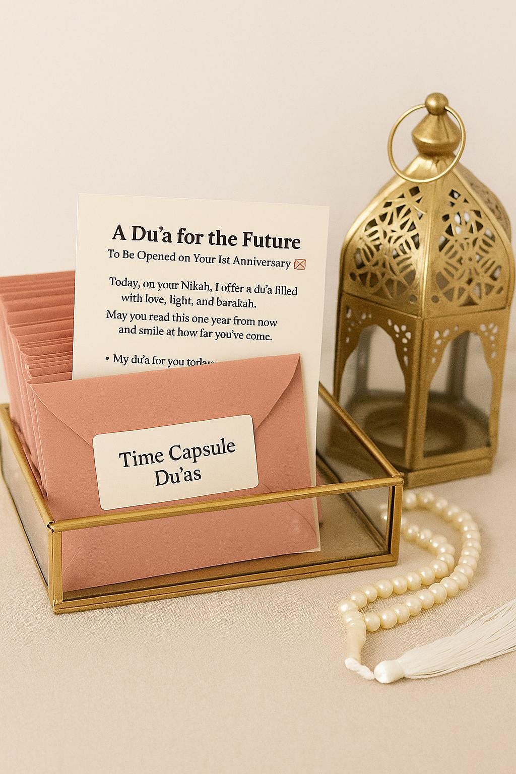 Islamic Wedding Time Capsule Cards: Nikah Anniversary Du'a Guest Book Alternative