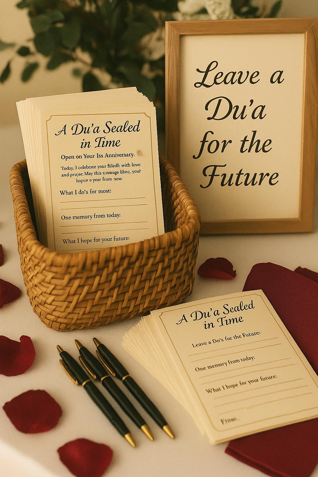 Nikah Time Capsule Du'a Card: Islamic Wedding Guest Keepsake