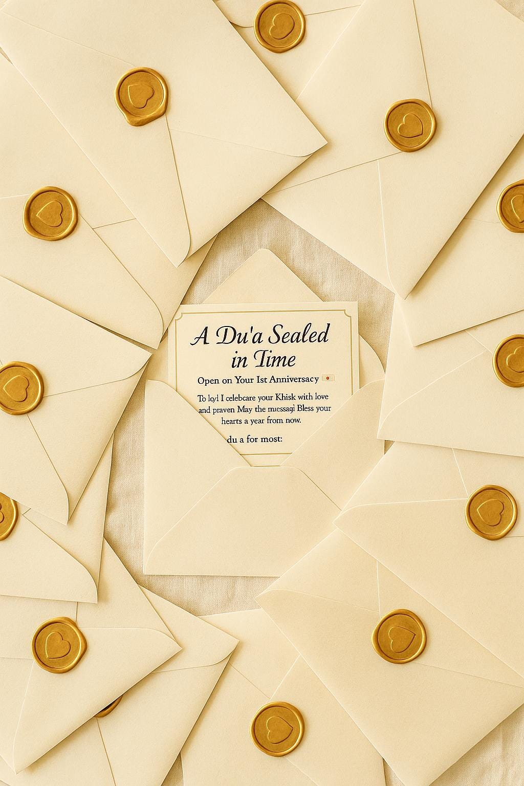 Nikah Time Capsule Du'a Card: Islamic Wedding Guest Keepsake