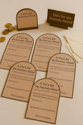 Islamic 1st Anniversary Time Capsule Card – Personalized Mocha Dua Keepsake for Nikah Guests