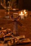 Islamic Wedding Favor: Dua Scroll in Glass Tube with Brown Ribbon