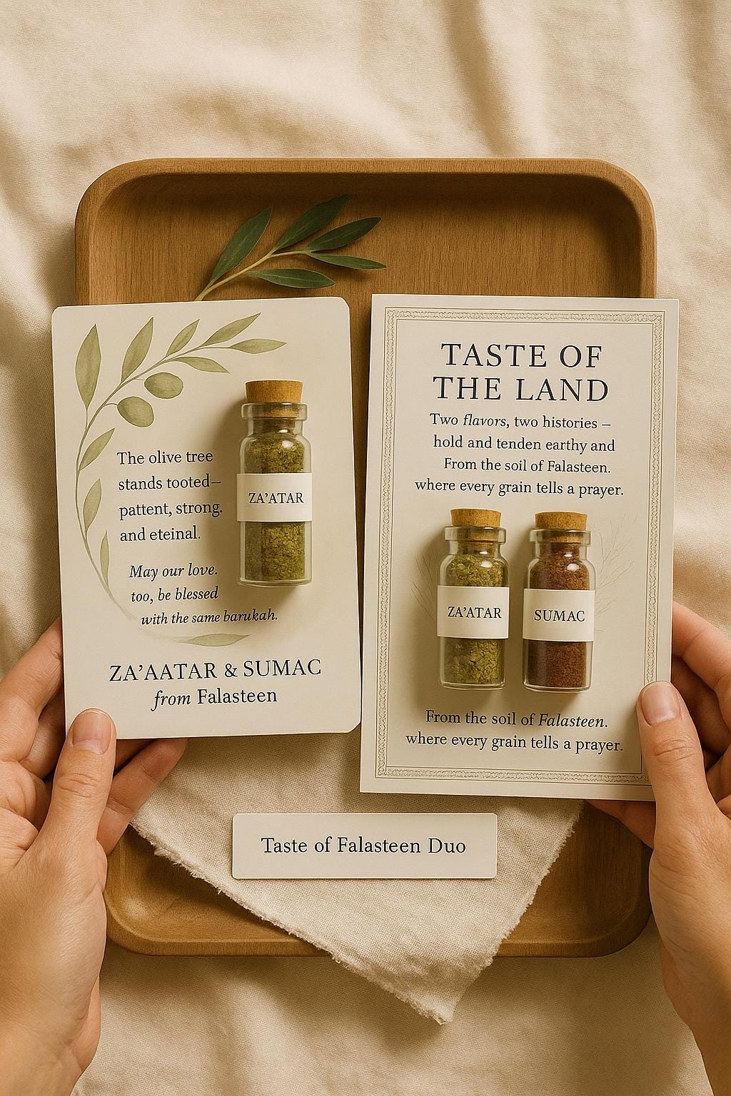Palestinian Za'atar & Sumac Wedding Favor | Islamic Nikah Keepsake
