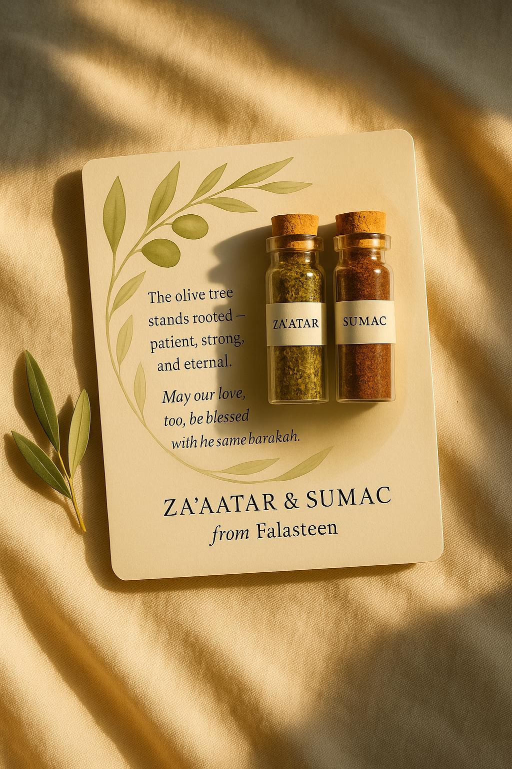 Palestinian Za'atar & Sumac Wedding Favor | Islamic Nikah Keepsake