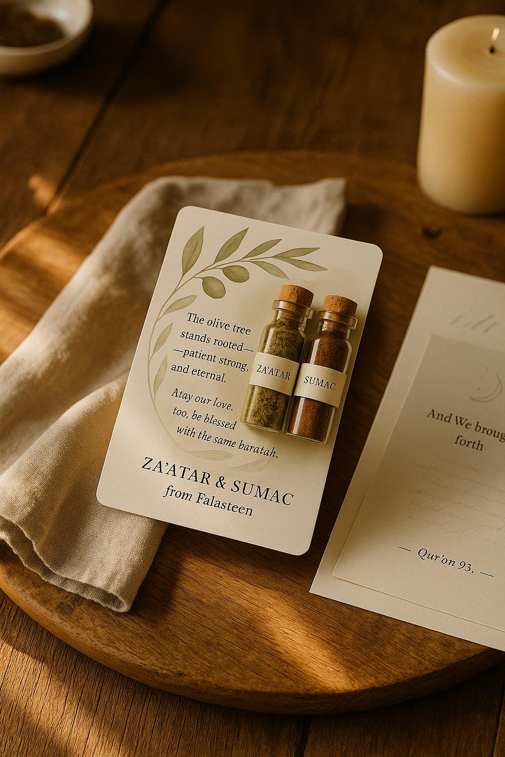 Palestinian Za'atar & Sumac Wedding Favor | Islamic Nikah Keepsake