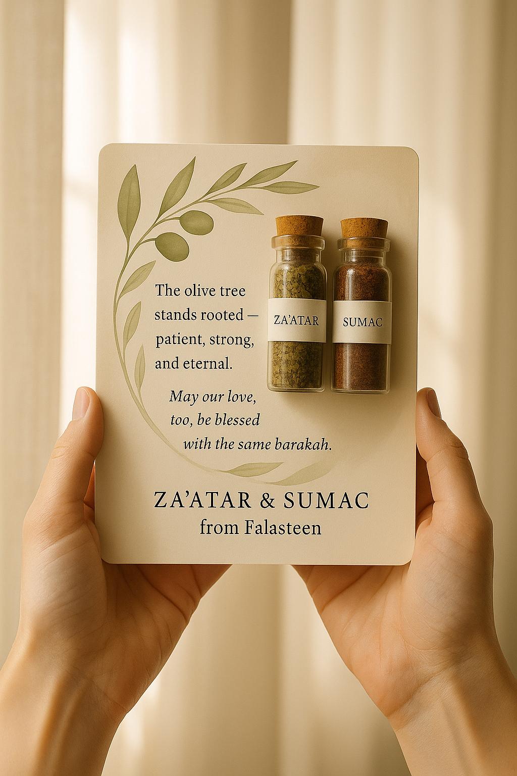 Palestinian Za'atar & Sumac Wedding Favor | Islamic Nikah Keepsake