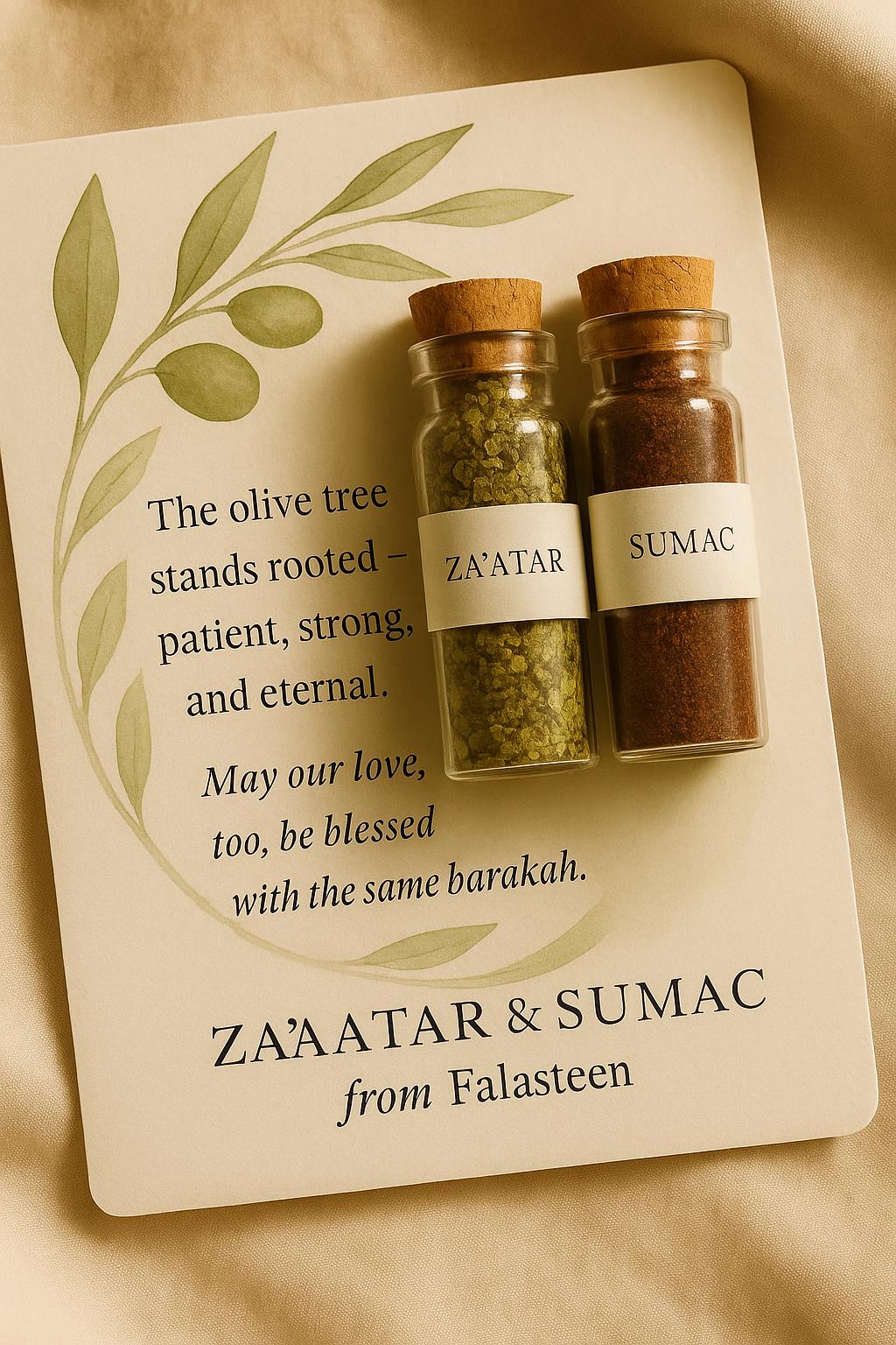 Palestinian Za'atar & Sumac Wedding Favor | Islamic Nikah Keepsake