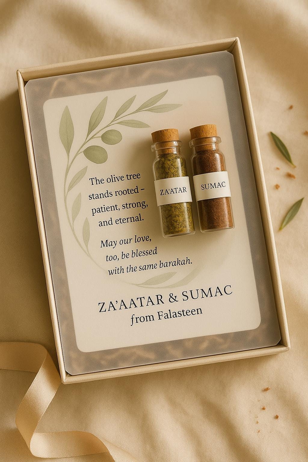 Palestinian Za'atar & Sumac Wedding Favor | Islamic Nikah Keepsake
