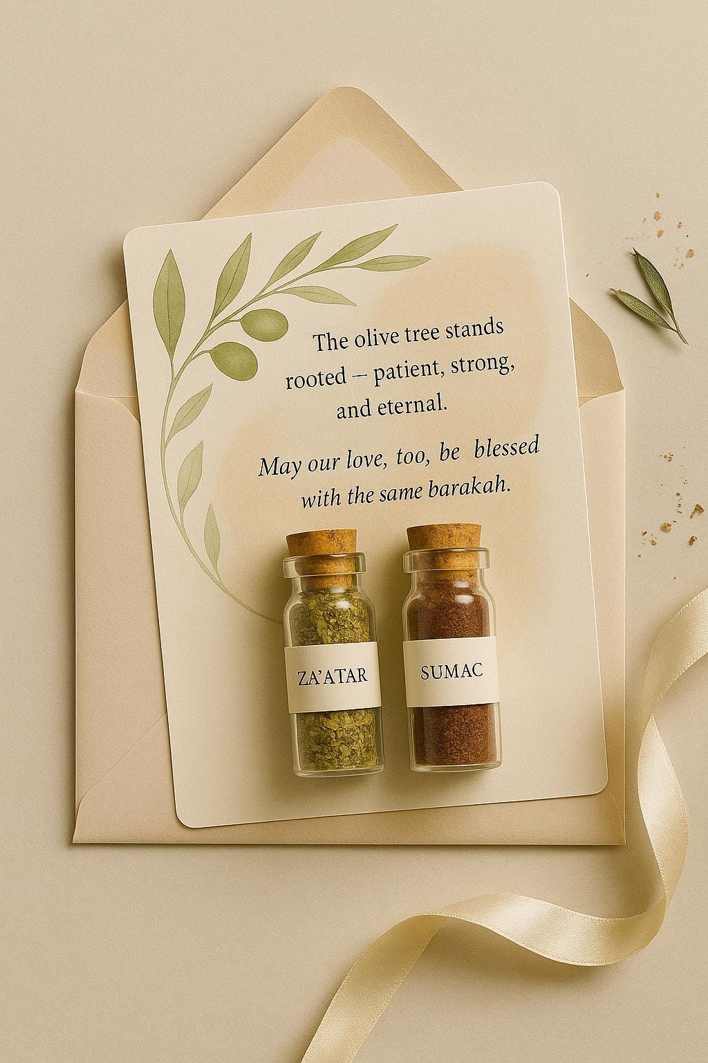 Palestinian Za'atar & Sumac Wedding Favor | Islamic Nikah Keepsake