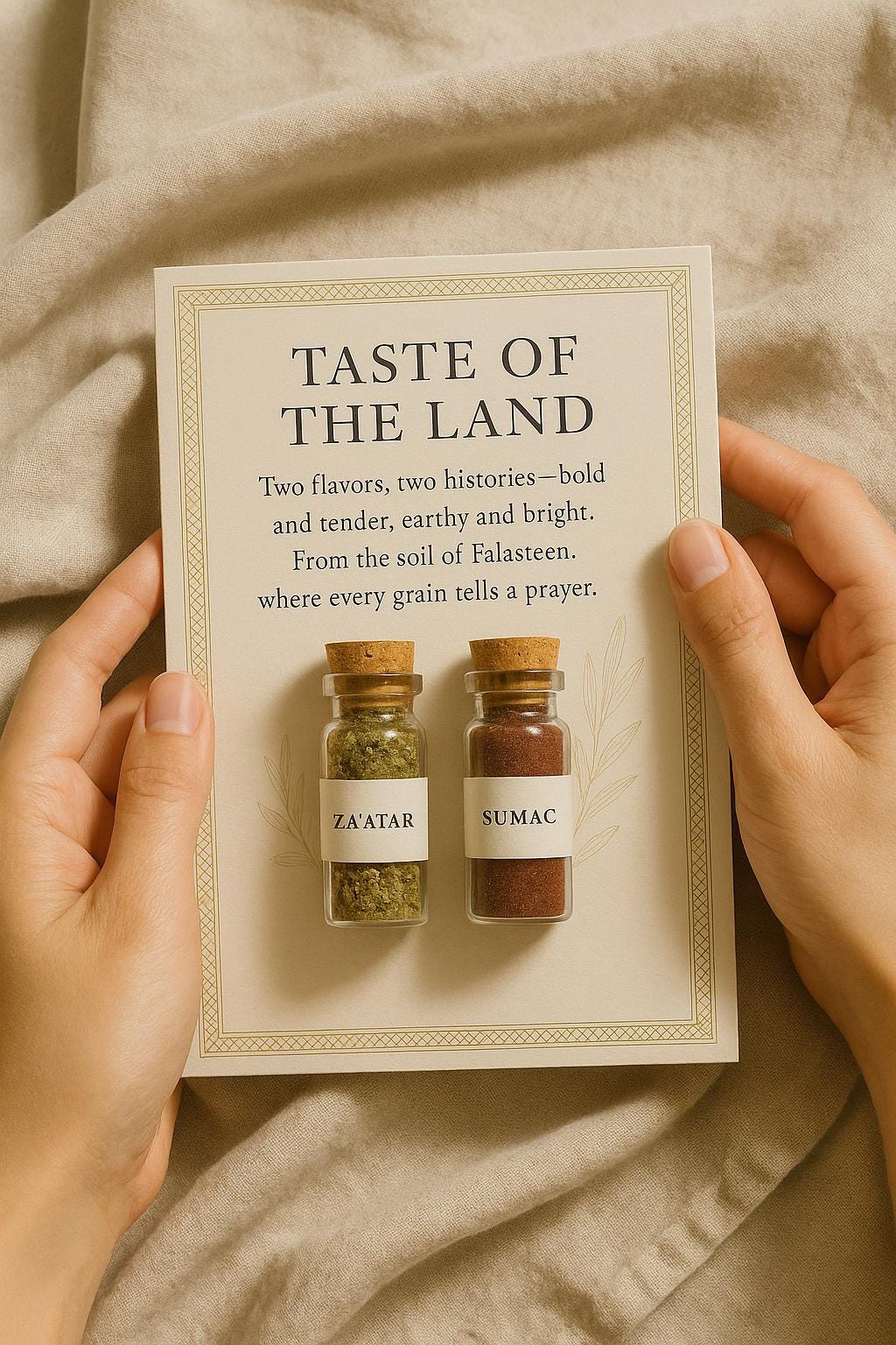 Palestinian Za'atar & Sumac Wedding Favor | Islamic Nikah Keepsake