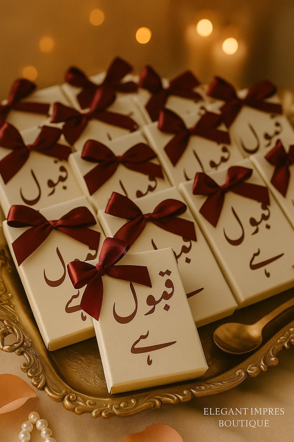 Zamzam Water Wedding Favor – Islamic “Qabool Hai” Gift Box