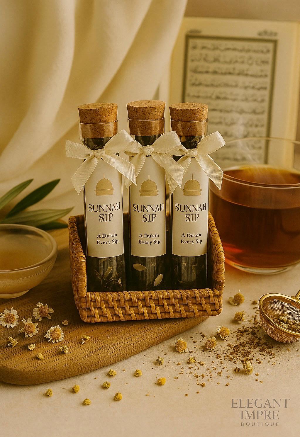 Sunnah Sip Islamic Wedding Favors (Set of 50): Halal Tea, Luxe Du’a Keepsake