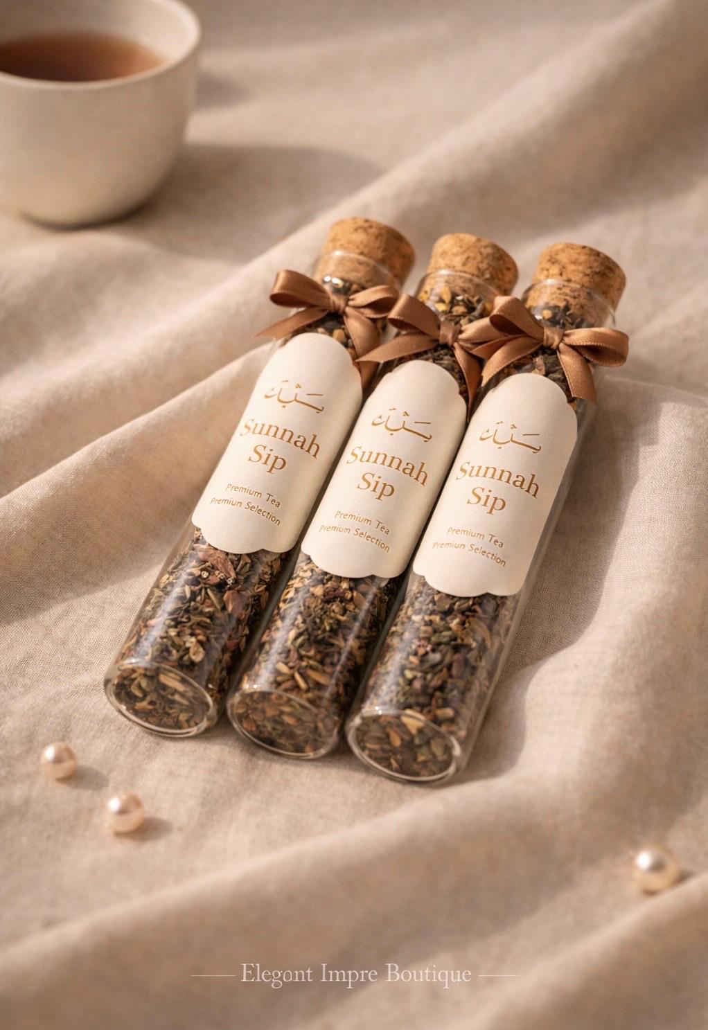 Sunnah Sip Islamic Wedding Favors (Set of 50): Halal Tea, Luxe Du’a Keepsake