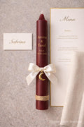 Personalized Maroon Nikah Candle Favors | Islamic Wedding Keepsake